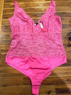 Cosabella Hot Pink Lace Bodysuit